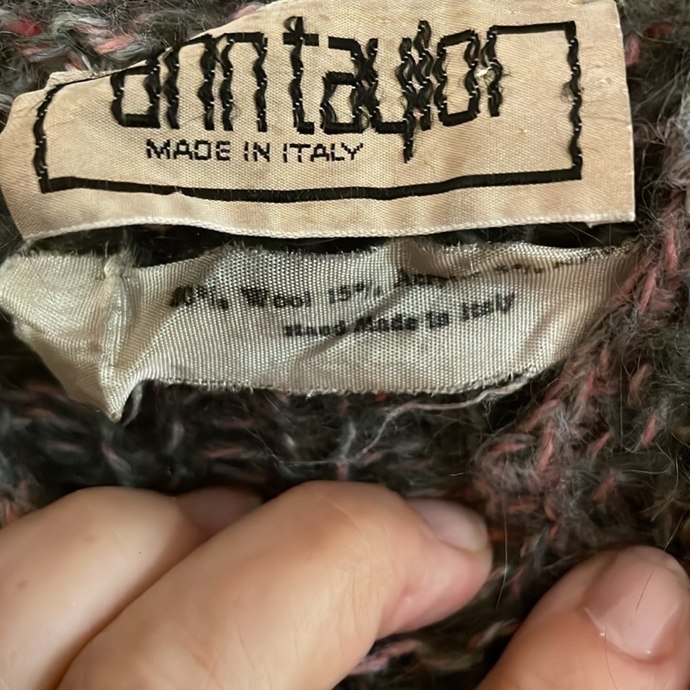 Ann Taylor Vtg Wool Blend Button Down Knit Drawstring Scalloped Edge Sweater - Picture 6 of 8